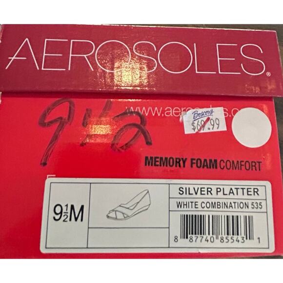 Aerosoles Women's Silver Platter Flat Lemon's Memory Foam Padded Womens Size 9.5 - Picture 11 of 11